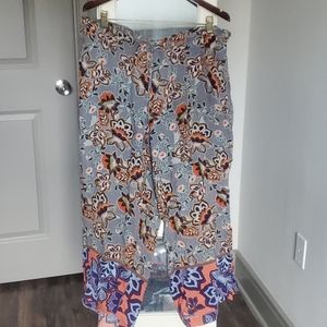 Loft wide leg flowy crepe trouser